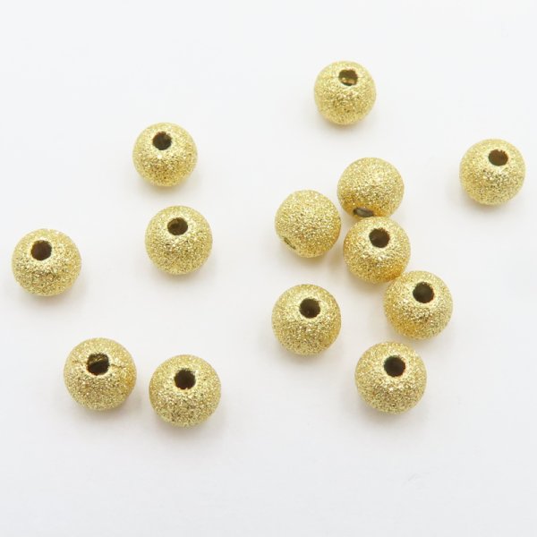 Srebro Złocone Ag - kulka gwiezdny pył 4mm  