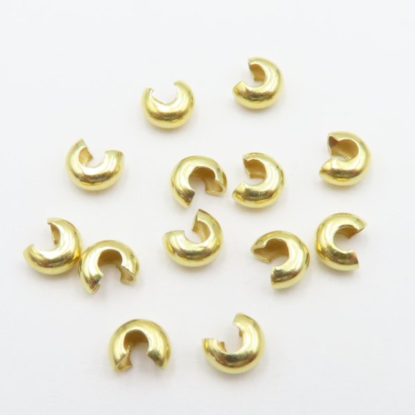 Srebro Złocone Ag - zacisk maskujący, zakończenie korali