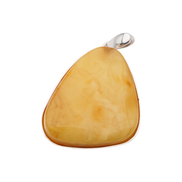 Mleczny Bursztyn i srebro - zawieszka