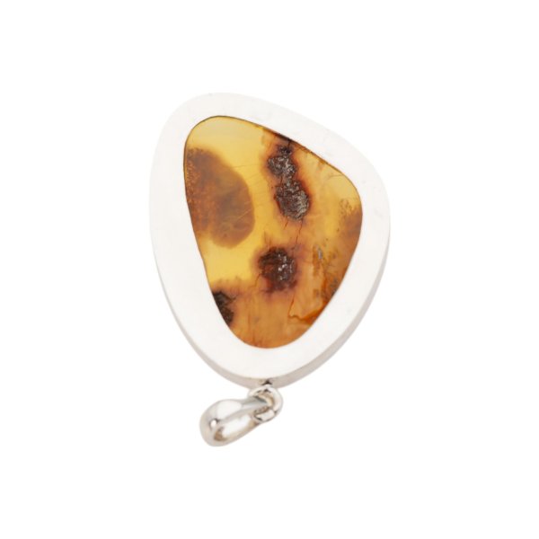 Bursztyn i srebro - zawieszka