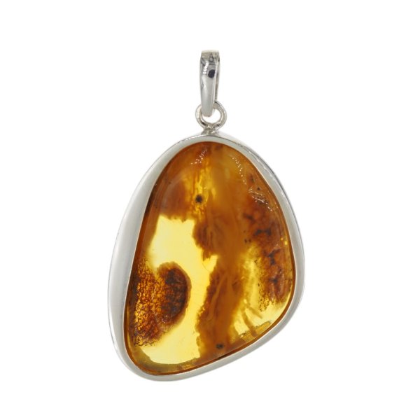 Bursztyn i srebro - zawieszka