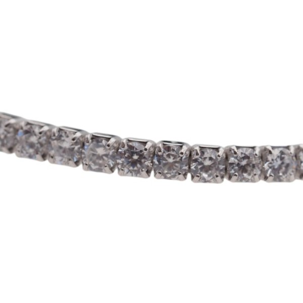 Cyrkonie w srebrze - bransoletka sprężynująca