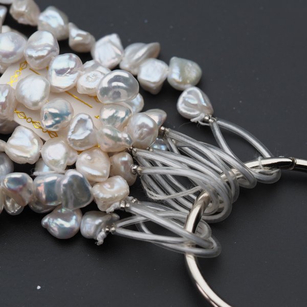 Perły Naturalne Hodowane białe 7-9 mm nr 337 (sznur)