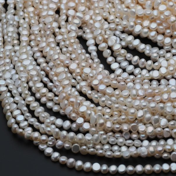 Perły Naturalne Hodowane białe 6,5 mm nr 339 (sznur)