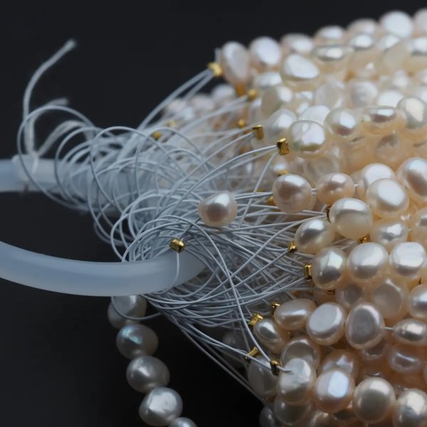 Perły Naturalne Hodowane białe 6,5 mm nr 339 (sznur)