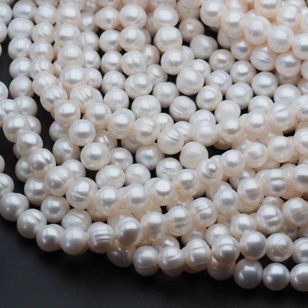 Perły Naturalne Hodowane białe 10-11 mm nr 349 (sznur)