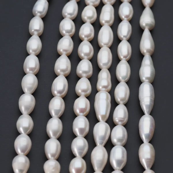 Perły naturalne hodowane białe 8-9 mm nr 341(sznur)