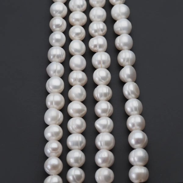 Perły Naturalne Hodowane białe 10-11 mm nr 349 (sznur)