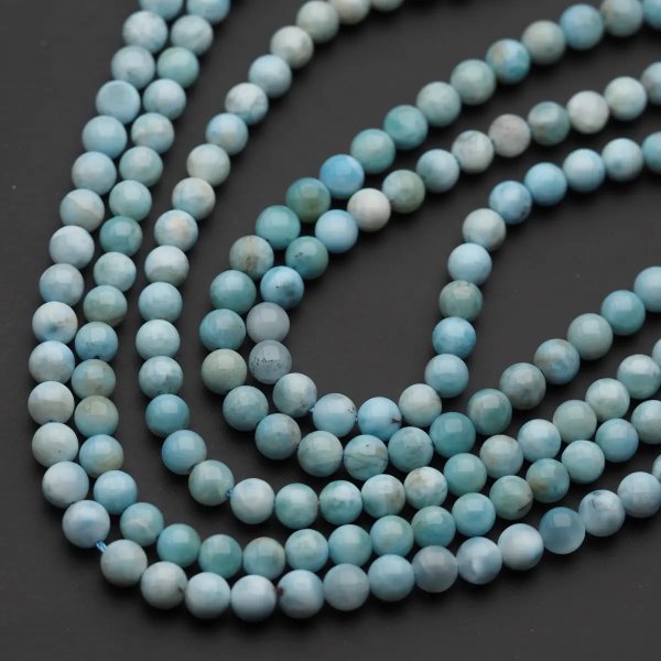 Larimar - kulki 5,5-6 mm - (sznur)