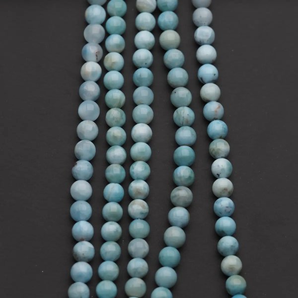 Larimar - kulki 5,5-6 mm - (sznur)