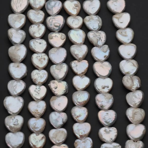 Perły Naturalne Hodowane białe serca 14 mm nr 286 (sznur)