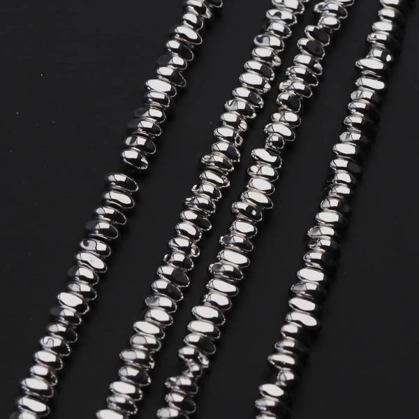 Hematyt srebrny kropla 5x2 mm (sznur)