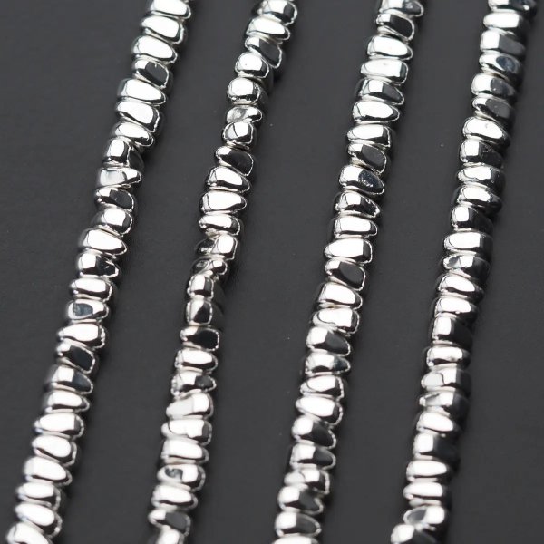 Hematyt srebrny kropla 6x3 mm (sznur)