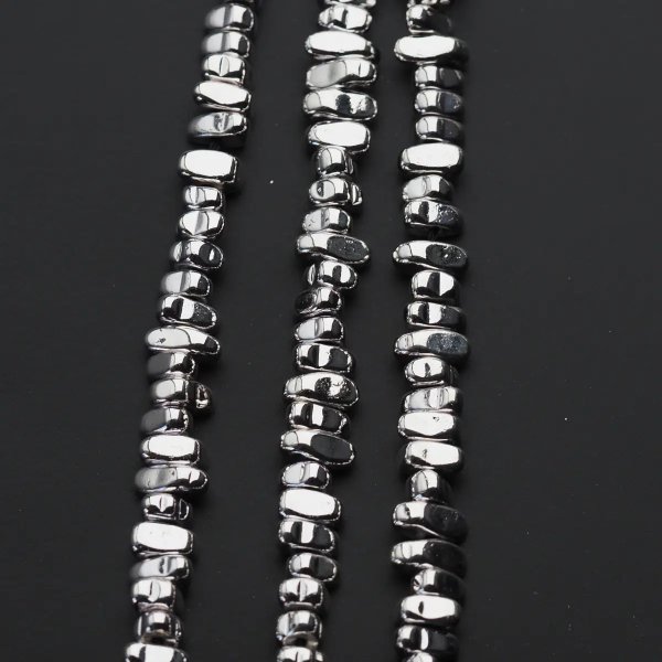 Hematyt srebrny kropla 8x3 mm (sznur)