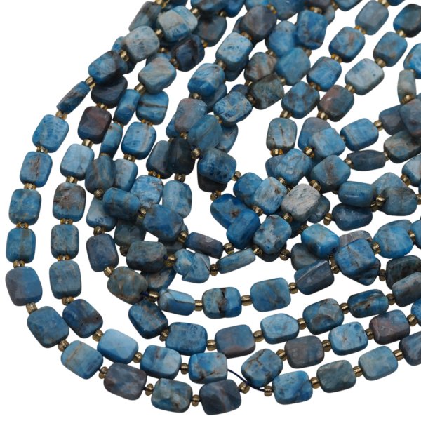 Apatyt fasetowane prostokąty 8x10 mm (sznur)