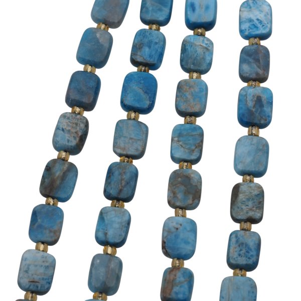 Apatyt fasetowane prostokąty 8x10 mm (sznur)