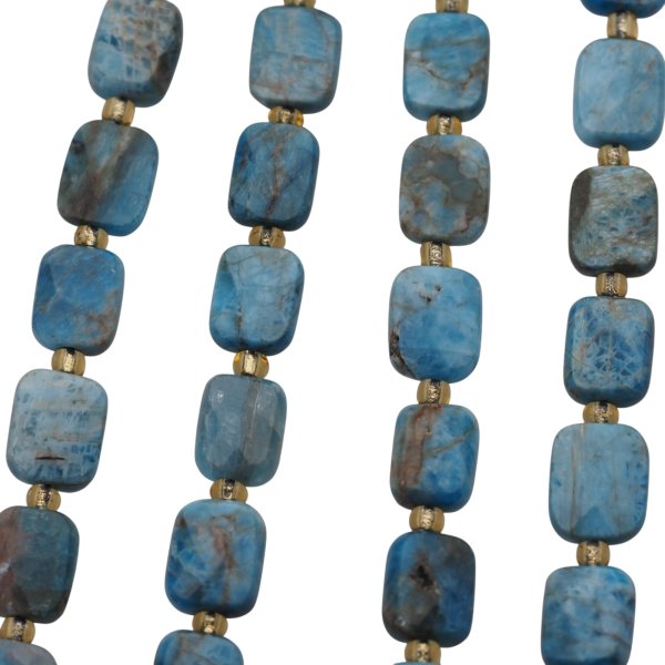 Apatyt fasetowane prostokąty 8x10 mm (sznur)