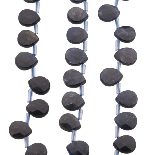 Iolit fasetowane łzy briolette  8x10 mm (sznur)