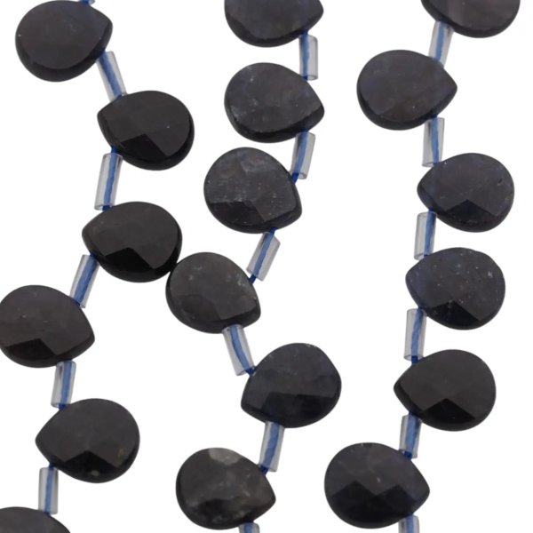 Iolit fasetowane łzy briolette  8x10 mm (sznur)