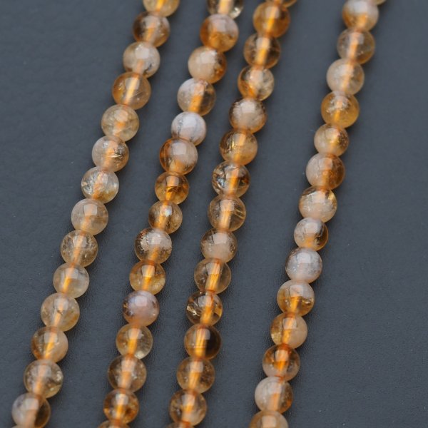 Cytryn (Lemon) polerowana kulka 4,7 mm (sznur)