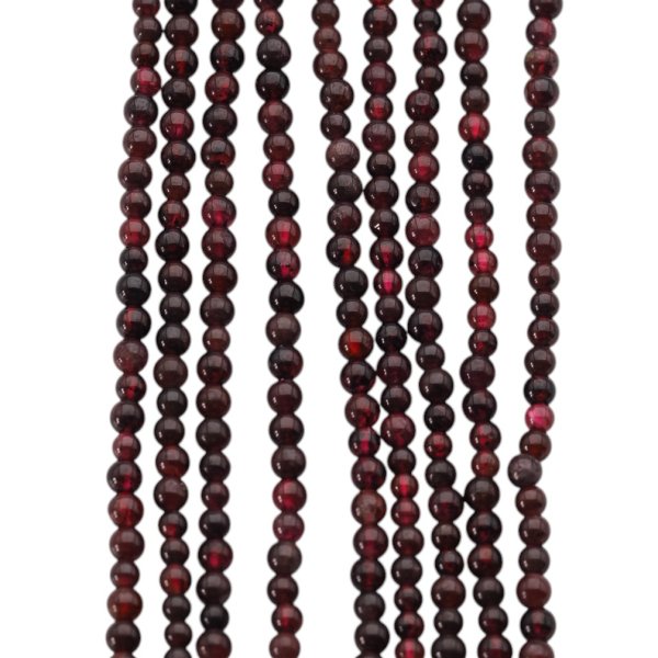 Granat kulka polerowana 3,5 mm (sznur)