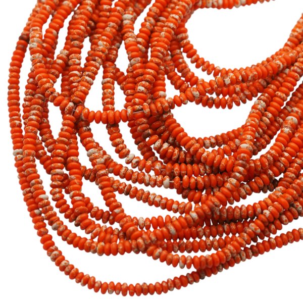 Jaspis cesarski pomarańczowy oponki 4x2 mm (sznur)