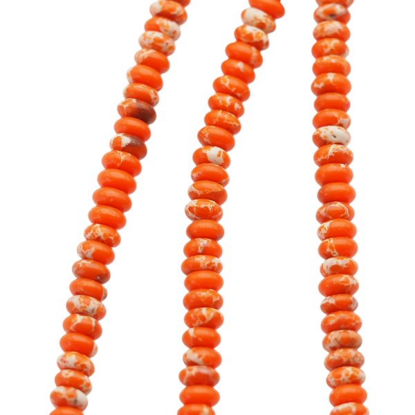 Jaspis cesarski pomarańczowy oponki 4x2 mm (sznur)