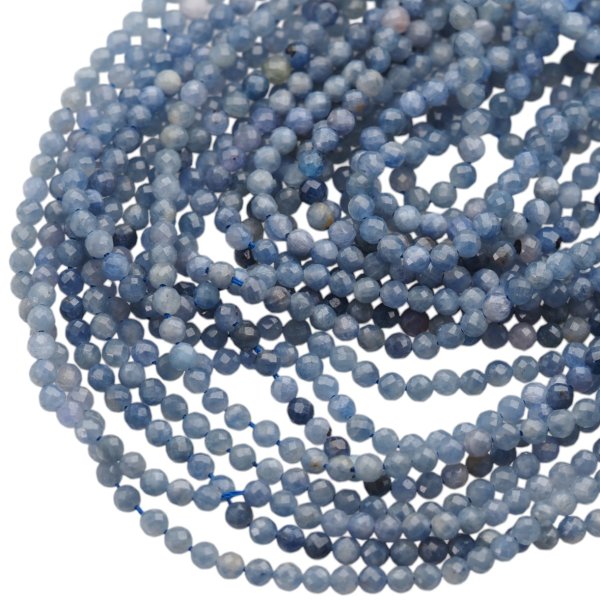 Szafir fasetowany kulki 4,6-4,8 mm (sznur)