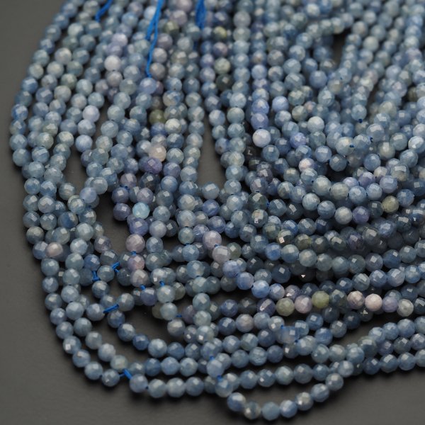 Szafir fasetowany - kulki 5 mm (sznur)