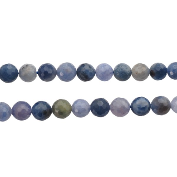 Szafir fasetowany - kulki 6-6,3 mm (sznur)