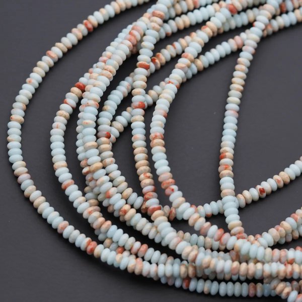 Agat shoushan - polerowane oponki 4x2 mm (sznur)