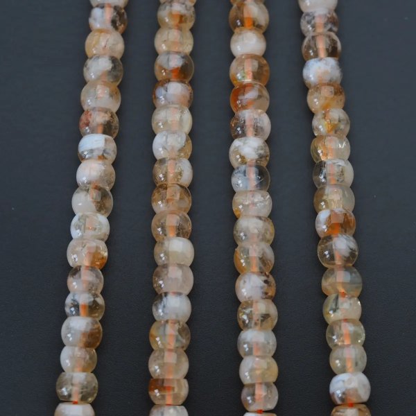 Cytryn polerowany oponki 6,5x4,5 mm (sznur) 