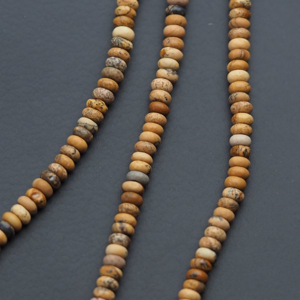 Jaspis cesarski obrazkowy oponki 4x2 mm (sznur)