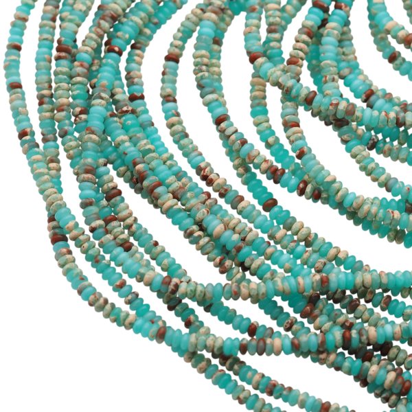 Jaspis cesarski zielony oponki 4x2 mm (sznur)