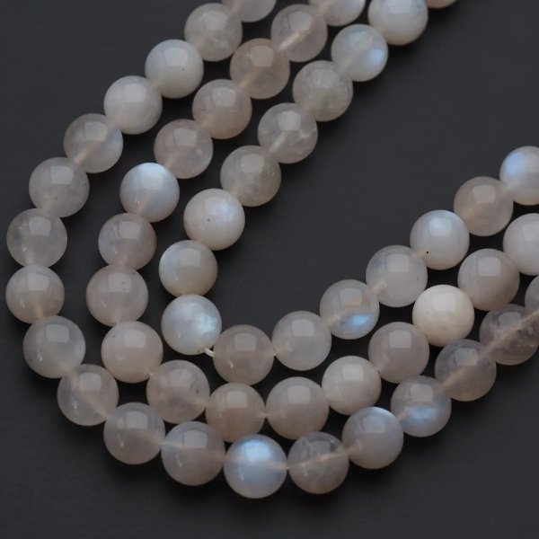 Kamień Księżycowy kulka 10 mm (sznur)
