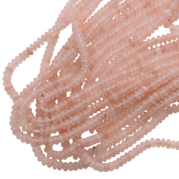 Kwarc Różowy oponki 4x2 mm (sznur)