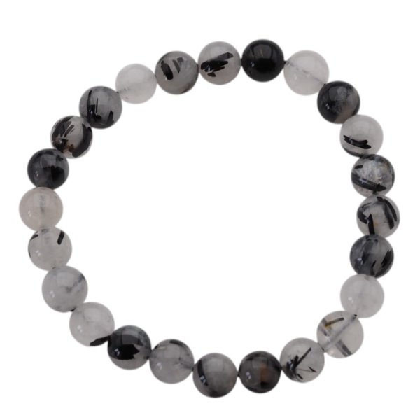 Kwarc rutylowy czarny kula 8 mm (sznur 18 cm lub bransoletka)