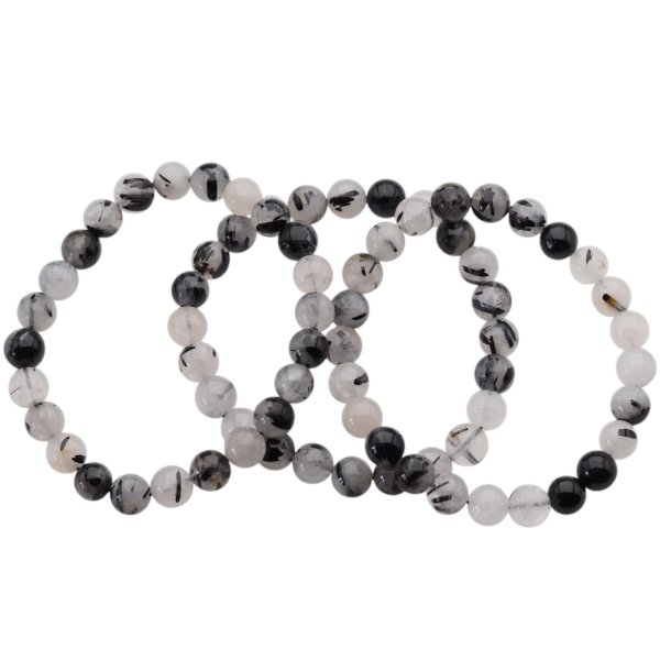 Kwarc rutylowy czarny kula 8 mm (sznur 18 cm lub bransoletka)