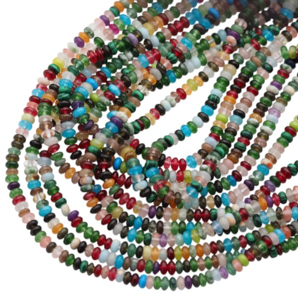 Mix kamieni oponki 4x2 mm (sznur)