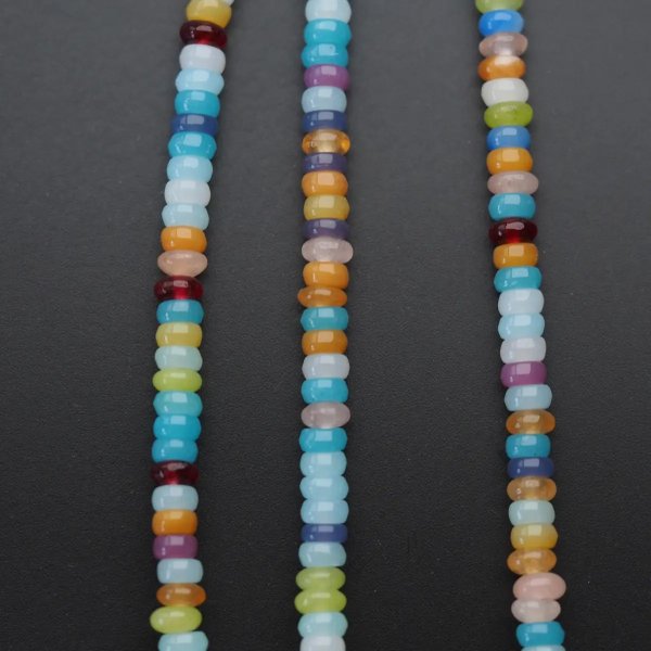 Mix kamieni oponki 4x2 mm (sznur)