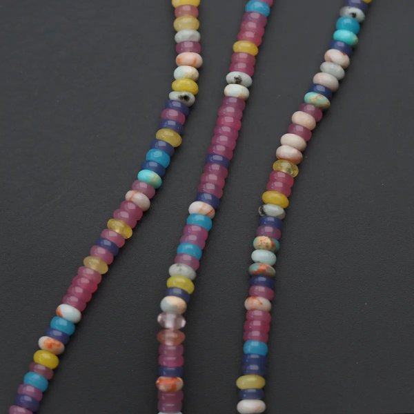 Mix kamieni oponki 4x2 mm (sznur)