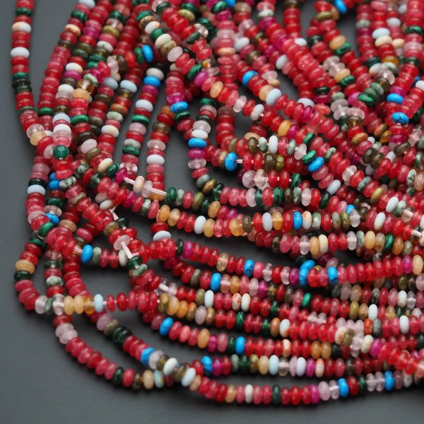 Mix kamieni oponki 4x2 mm (sznur)