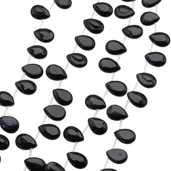 Onyks polerowany kropla 10x14 mm (sznur)