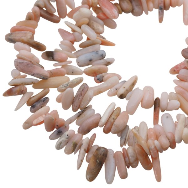 Opal Różowy płaska naturalna forma 4-6x12-18 mm (sznur)