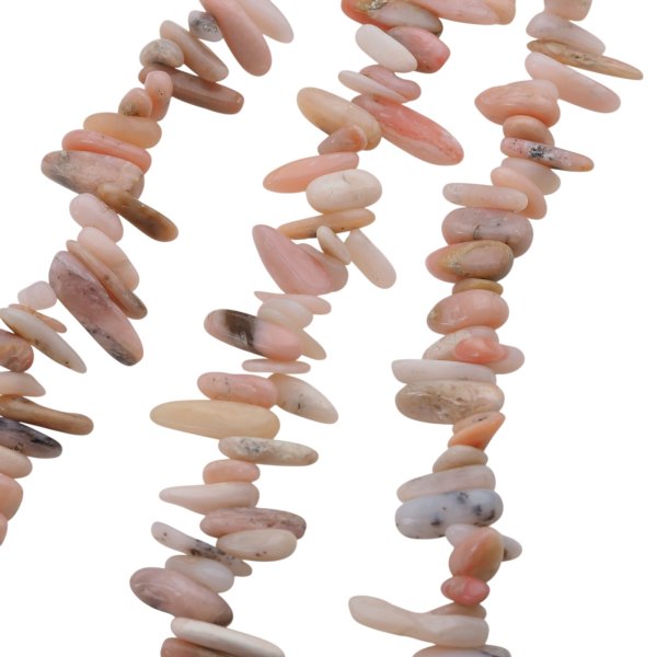 Opal Różowy płaska naturalna forma 4-6x12-18 mm (sznur)