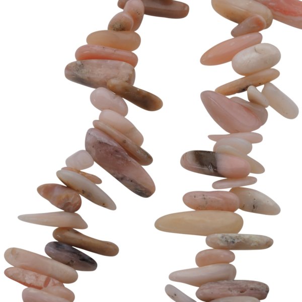 Opal Różowy płaska naturalna forma 4-6x12-18 mm (sznur)