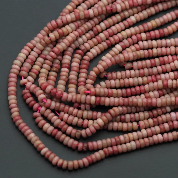 Rodonit polerowane oponki 4x2 mm (sznur)