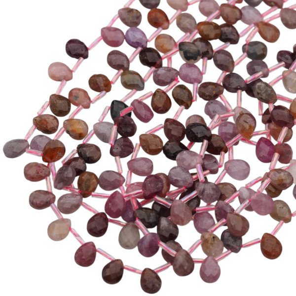 Spinel kolorowy fasetowana kropla 7x9 mm (sznur)