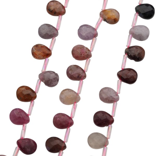 Spinel kolorowy fasetowana kropla 7x9 mm (sznur)
