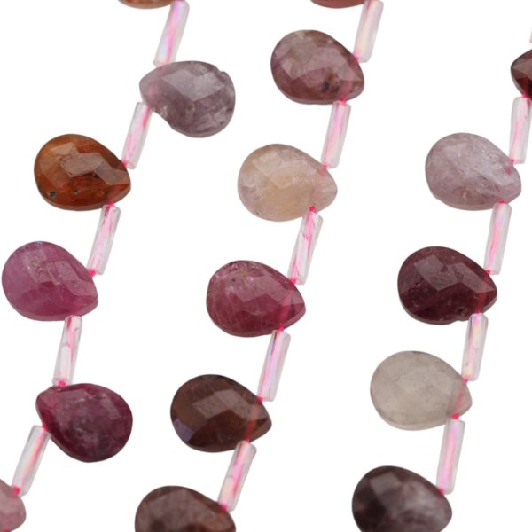 Spinel kolorowy fasetowana kropla 7x9 mm (sznur)